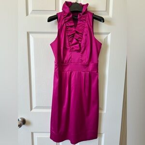 Taylor Magenta Sleeveless Midi Dress